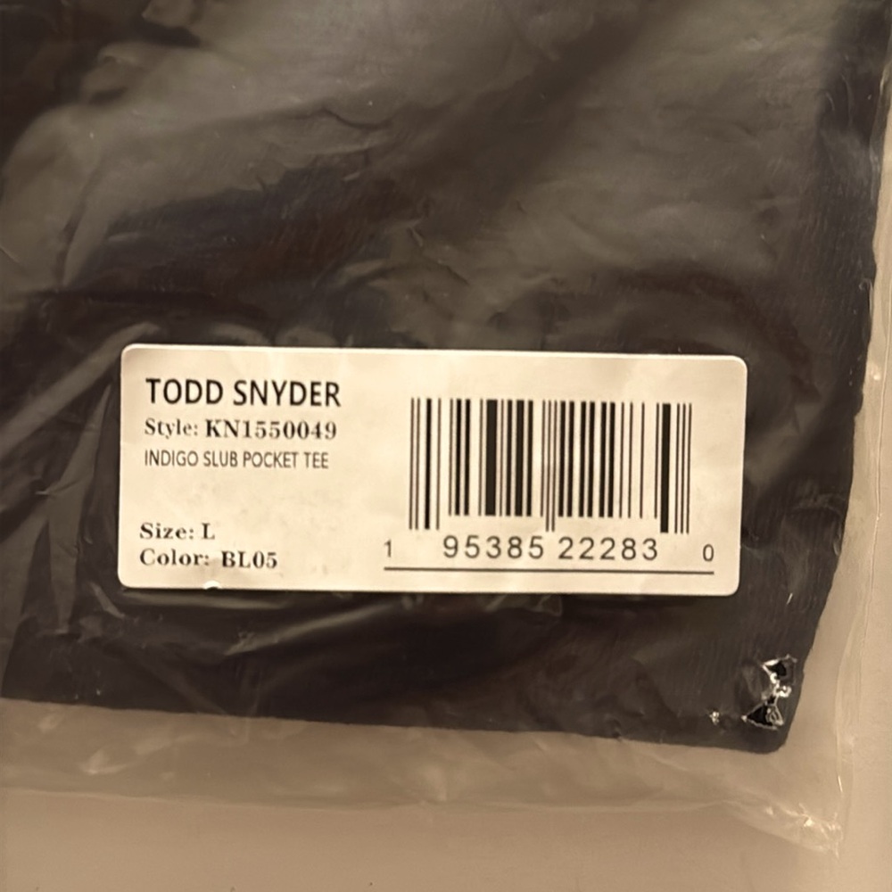 Todd Snyder Men's- Indigo slub pocket tee Large - cotton - brand new w/ tags - Picture 3 of 4